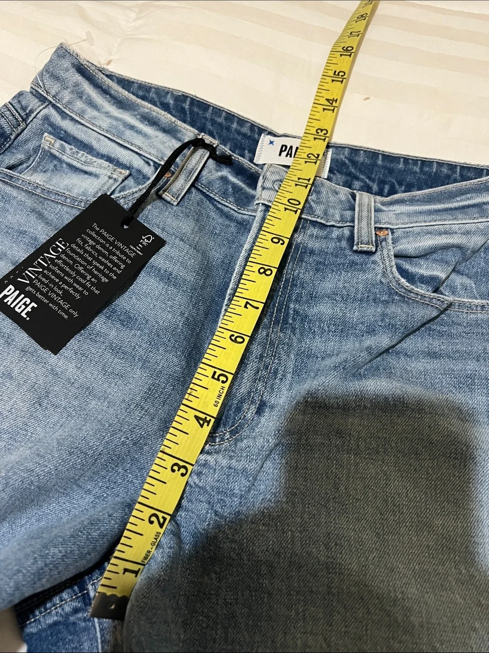 PAIGE Harper Wide-Leg Jeans in Medium Blue - Picture 13 of 17